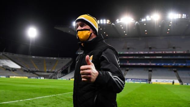 Kilkenny manager, Brian Cody, reacts after his team's Leinster SHC Final victory over Galway. 