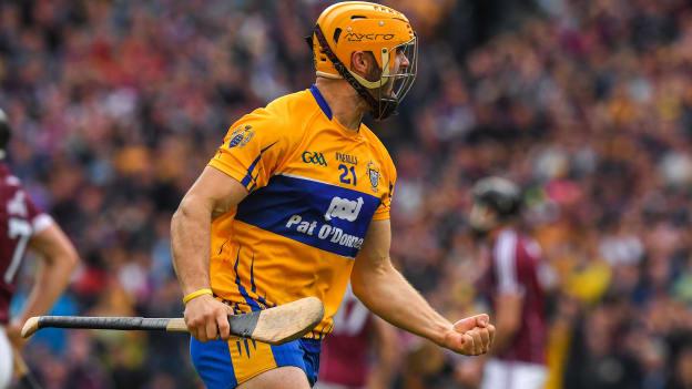 Clare substitute Jason McCarthy celebrates his last-gasp equaliser against Galway in the All-Ireland SHC semi-final. 
