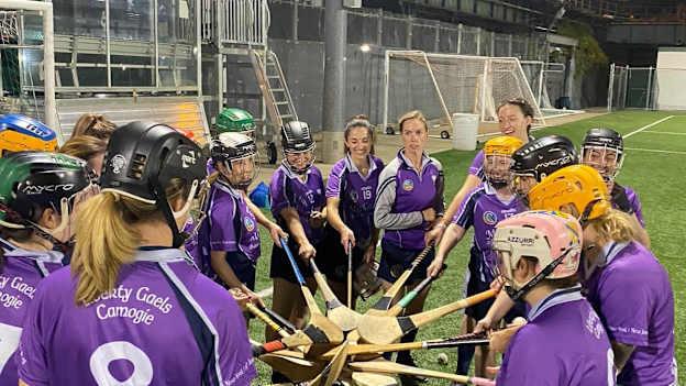 Camogie in New York has gone from strength to strength in recent years. Pictured are the Liberty Gaels camogie team. 
