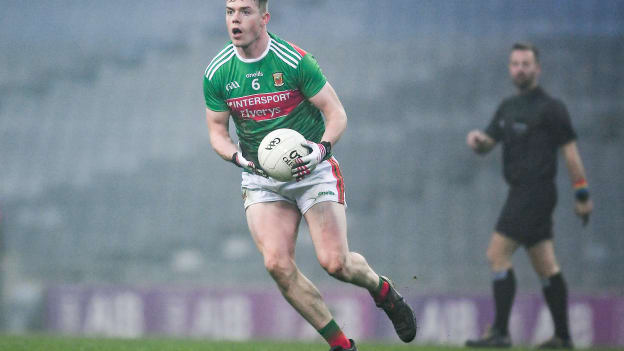 Mayo's Stephen Coen in action during the All Ireland SFC semi-final win over Tipperary at Croke Park.