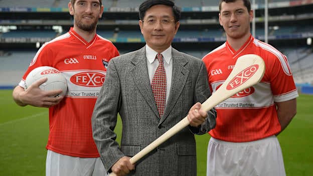 Pictured are Kerry Footballer Killian Young and Tipperary hurler John O Dwyer with H.E. Dr. Yue Xiaoyong, Chinese Ambassador to Ireland. 
