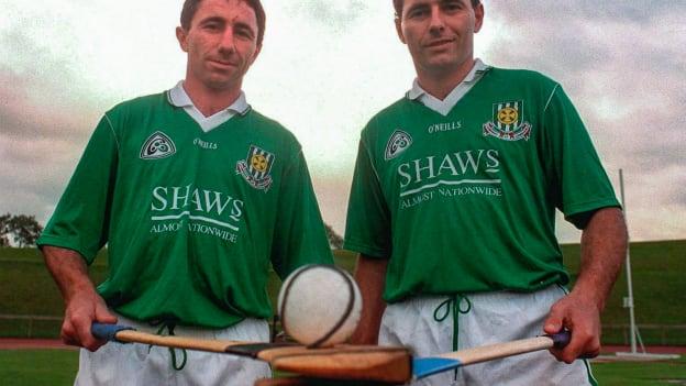 Left to right, Barry Nash's uncle, Declan, and his father, Mike, pictured in their own playing days for Limerick in the 1990s. 