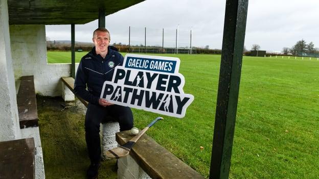 Henry Shefflin from Ballyhale Shamrocks GAA club at the launch of the new Gaelic Games Player Pathway which is a new united approach to coaching and player development by the GAA, LGFA and Camogie Association that puts the club at the core. 
