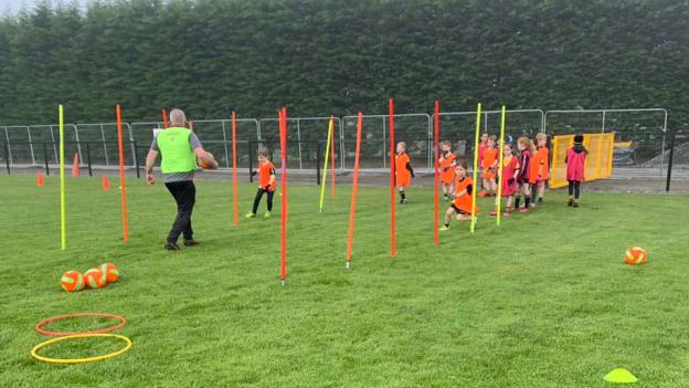 Corduff Gaels nursery players are split into colour-coded pods based on the year of their birth. 