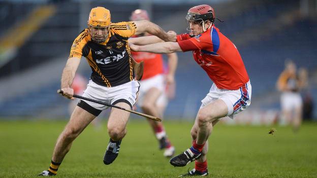 Gary Brennan, Ballyea, and Cathal Burke, St Thomas, collide at Semple Stadium.
