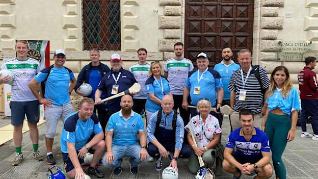 The GAA delegation to the European Traditional Sports and Games Festival in Perugia that included members of Milan and Lazio GAA clubs.