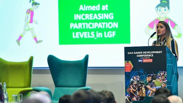 Cork ladies footballer Orlagh Farmer speaking at The 2020 GAA Games Development Conference, in partnership with Sky Sports.