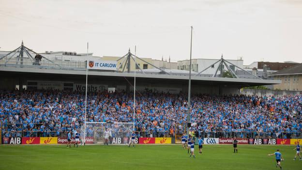 Dean Rock kicks a point for Dublin at Nowlan Park.
