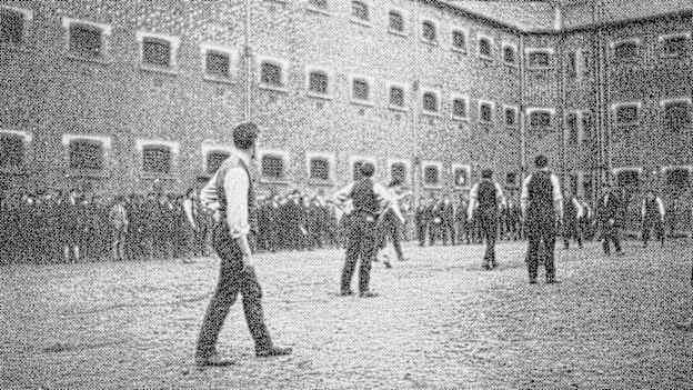 Football Game in Stafford Jail, 1916