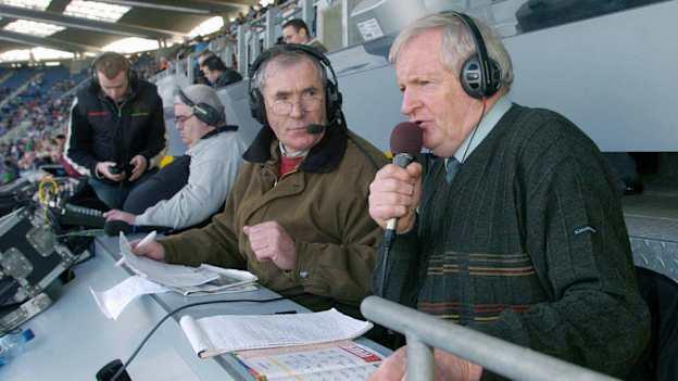 Weeshie Fogarty pictured commentating with his Radio Kerry colleague, Liam Higgins, on the 2004 AIB All-Ireland Club SFC Final between An Gaeltacht and Caltra in 2004.