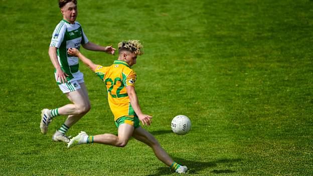 The promising Matthew Cooley netted a goal for Corofin against Oughterard at Pearse Stadium on Sunday.