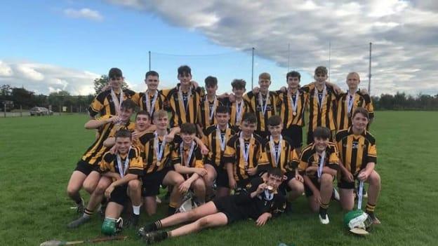 The Naomh Moninne U-17 hurlers who were successful in the 2021 Táin Óg league. 