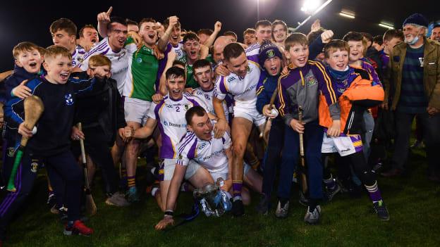 Kilmacud Crokes players and supporters celebrating at Parnell Park.