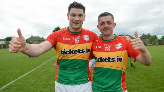 John Murphy and Alan Kelly of Carlow celebrate 
