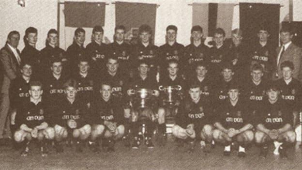 First left in the front row, Patrick Kielty, with the All-Ireland winning Down squad of 1987.
