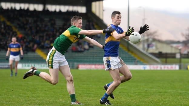 Jason Foley pictured in his debut season for Kerry playing against Tipperary in the 2017 McGrath Cup. 