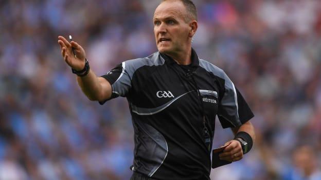 Conor Lane pictured refereeing the 2018 All-Ireland SFC Final between Dublin and Tyrone. 