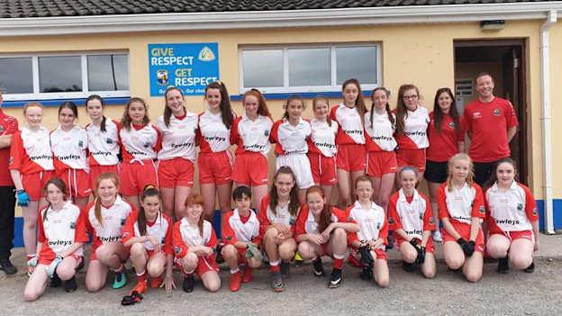 The Dromahair Ladies U-14 football team that competed in the 2019 Féile Peile na nÓg.