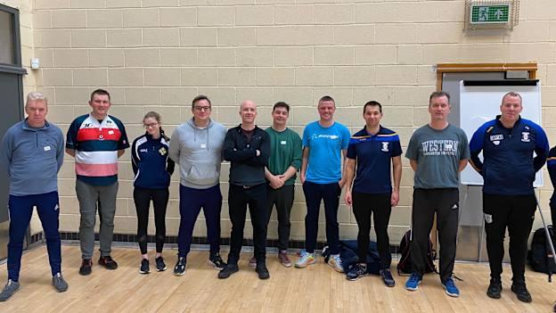 Pictured are John Mitchels GAC coaches who took part in Britain GAA’s coach education and volunteer training programme.