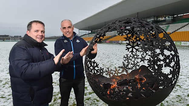 Wexford manager Davy Fitzgerald and Dublin selector Anthony Cunningham pictured at the launch of the Bord Na Móna Leinster GAA series.