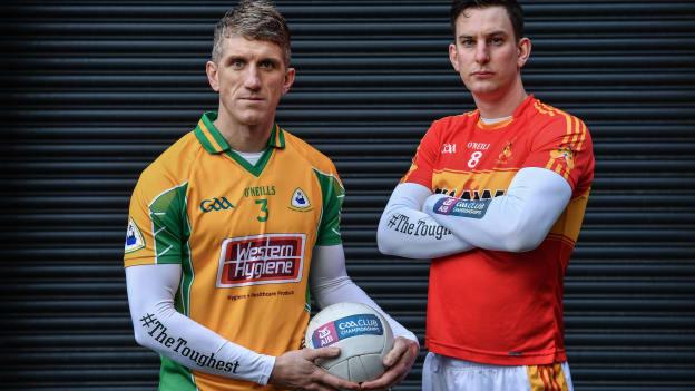 Kieran Fitzgerald, Corofin, and Barry Moran, Castlebar Mitchels, pictured ahead of the AIB Connacht Club SFC Final.