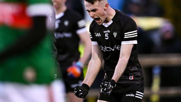 Sligo's Dylan Walsh celebrates following the EirGrid Connacht U20 Semi-Final. Photo by Piaras Ó Mídheach/Sportsfile
