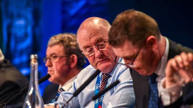 Uachtarán Chumann Lúthchleas Gael John Horan during the GAA Annual Congress 2020 at Croke Park.