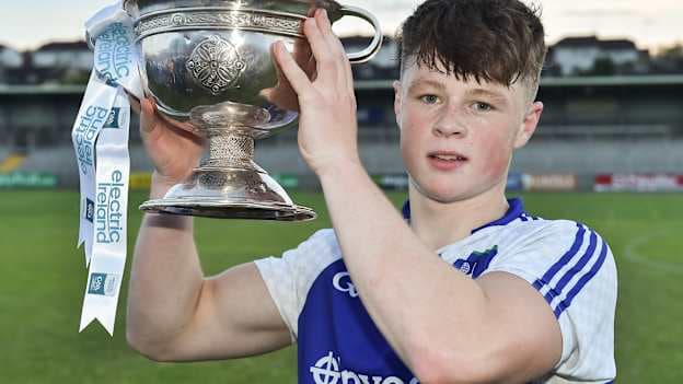 The late Breandan Óg Ó'Dufaigh pictured after leading the Monaghan minor footballers to victory in the 2018 Ulster Minor Football Final.  