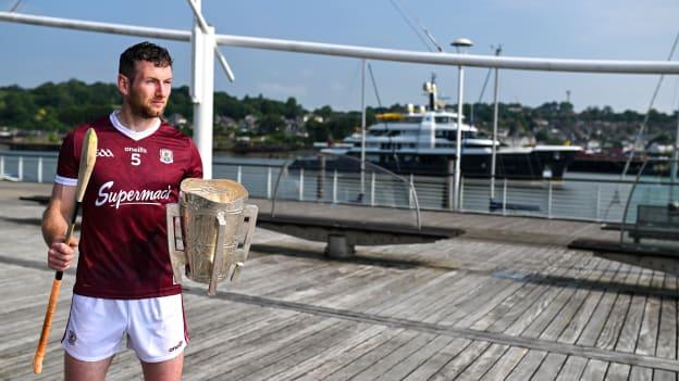Galway's Pádraic Mannion pictured with the Liam MacCarthy Cup at the All-Ireland Series national launch in Waterford.