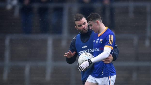 Longford manager Billy O'Loughlin and forward Daniel Reynolds.