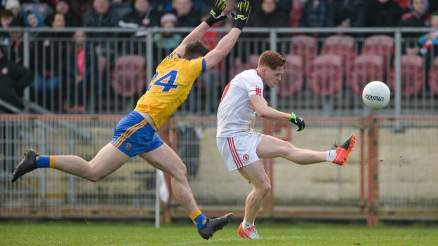 Conor Meyler landing a score for Tyrone.