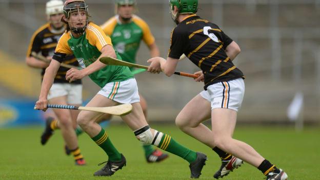Oisin Murphy, Offaly, and Evan Shefflin, South Kilkenny, during the 2016 Celtic Challenge Division One Final at Nowlan Park.