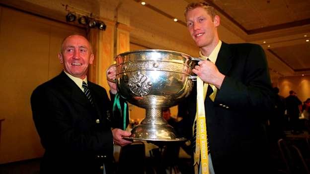 Seán Boylan agus Graham Geraghty le Corn Shomhairle Mhig Uidhir