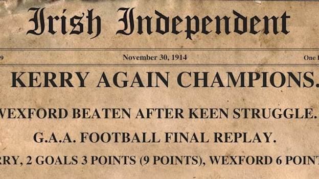 1914 GAA Football Final Match Report Cover