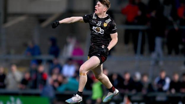 Down's Jamie Doran celebrates at BOX-IT Athletic Grounds. Photo by Ben McShane/Sportsfile