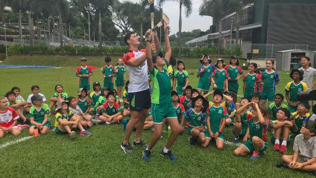 Lee Chin pictured on the PWC All Stars trip in Singapore.