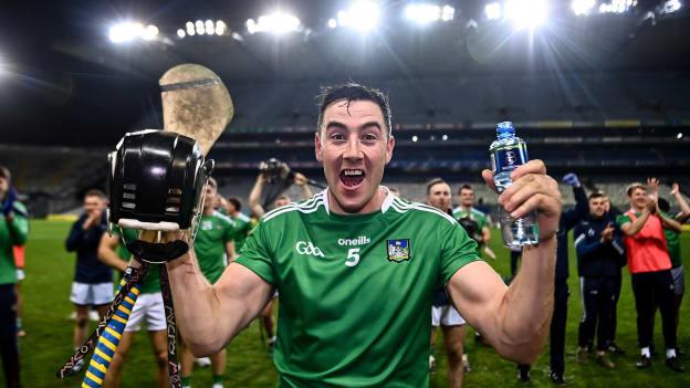 Limerick's Diarmaid Byrnes celebrates at Croke Park.