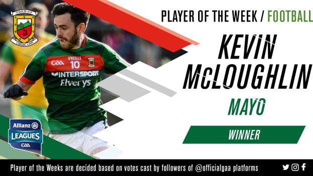 Kevin McLoughlin voted GAA.ie Footballer of the Week.