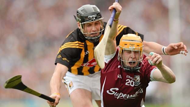 Jackie Tyrrell and Davy Glennon during the closing stages of the drawn 2012 All Ireland SHC Final.