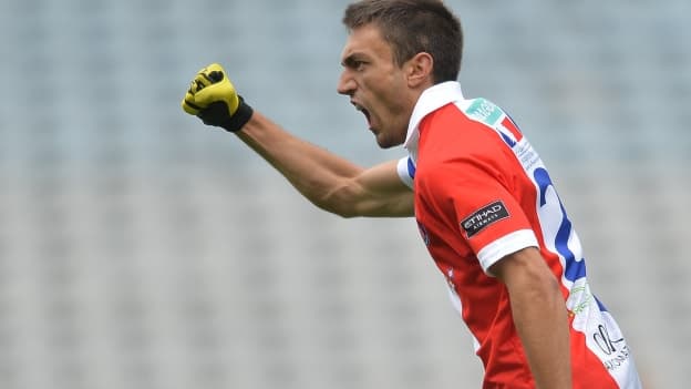 France GAA's Leo Blanchamp celebrating during the 2016 World Games at Croke Park. Photo by Eóin Noonan/Sportsfile