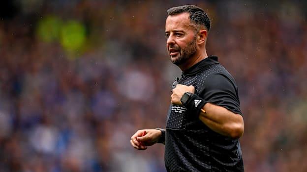 Referee David Gough during the 2023 All-Ireland SFC Final between Dublin and Kerry at Croke Park. Photo by Seb Daly/Sportsfile