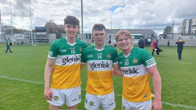Shane Rigney, Joe Hoctor and Cormac Egan were Offaly's goalscorers this afternoon in their 3-20 to 2-17 win over Galway at Glenisk O'Connor Park.