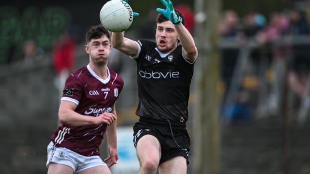 Daire O'Boyle, Sligo, and Jack Folan, Galway, in EirGrid Connacht U20 Final action at Tuam Stadium. Photo by Ray Ryan/Sportsfile