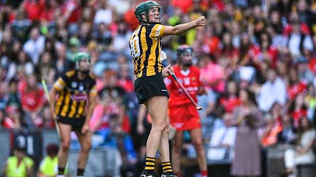 Kilkenny's Denise Gaule celebrates at Croke Park.