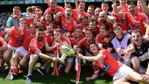 Louth celebrating following a dramatic win at Croke Park.