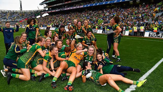 The Meath ladies following there victory in the 2021 TG4 All-Ireland Final 