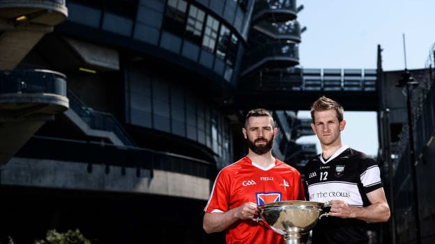 Shane Callan and Keith Raymond pictured with the Lory Meagher Cup.
