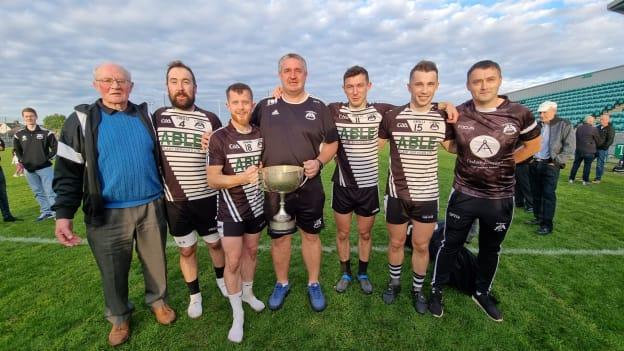 St. Kiernans players celebrate with the Cup after victory over Fulham Irish in the London SFC Final. 