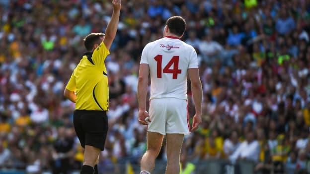 Sean Cavanagh was sent off for Tyrone.