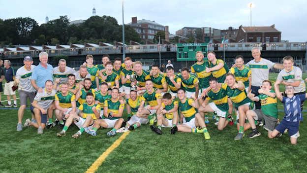The St. Barnabas team that won the 2020 New York Senior Football Club Championship. 